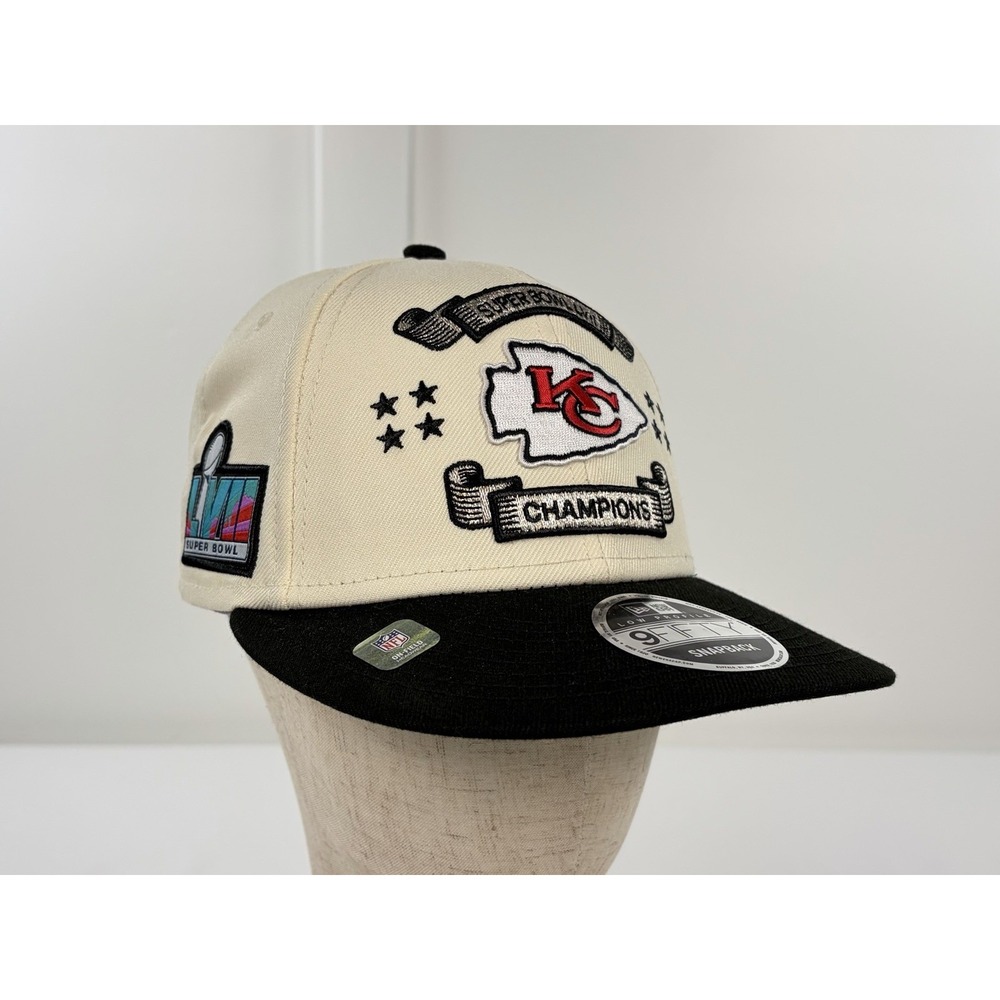 Kansas City Chiefs New Era Super Bowl LVII Champions Snapback Hat Off White
